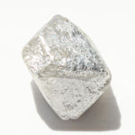 8.9 carat white and silver rough diamond octahedron