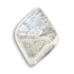 8.9 carat white and silver rough diamond octahedron