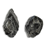 14.43 carat oblong black raw diamond pair