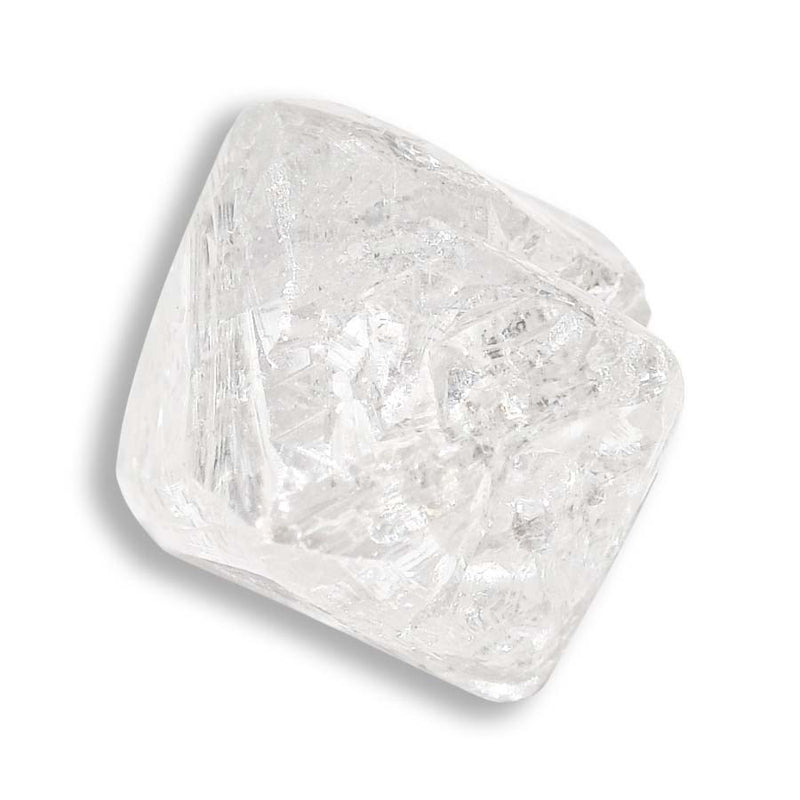 1.15 carat proportional and white raw diamond octahedron