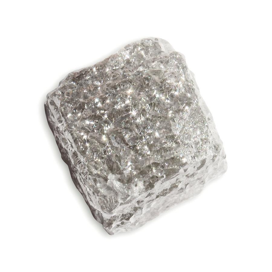 3.19 carat silver colored rough diamond cube Raw Diamond South Africa 