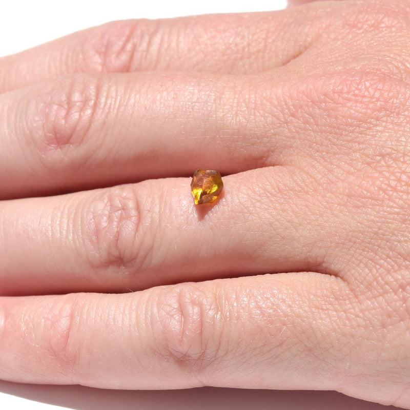 0.99 carat cognac freeform raw diamond