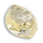 0.72 carat canary yellow raw diamond dodecahedron