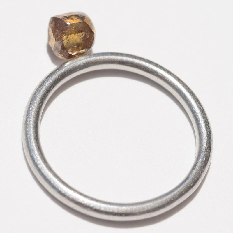 0.90 carat golden brown freeform raw diamond