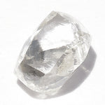 0.73 carat white WHITE rough diamond dodecahedron
