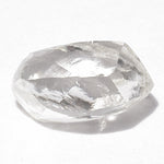 0.73 carat white WHITE rough diamond dodecahedron