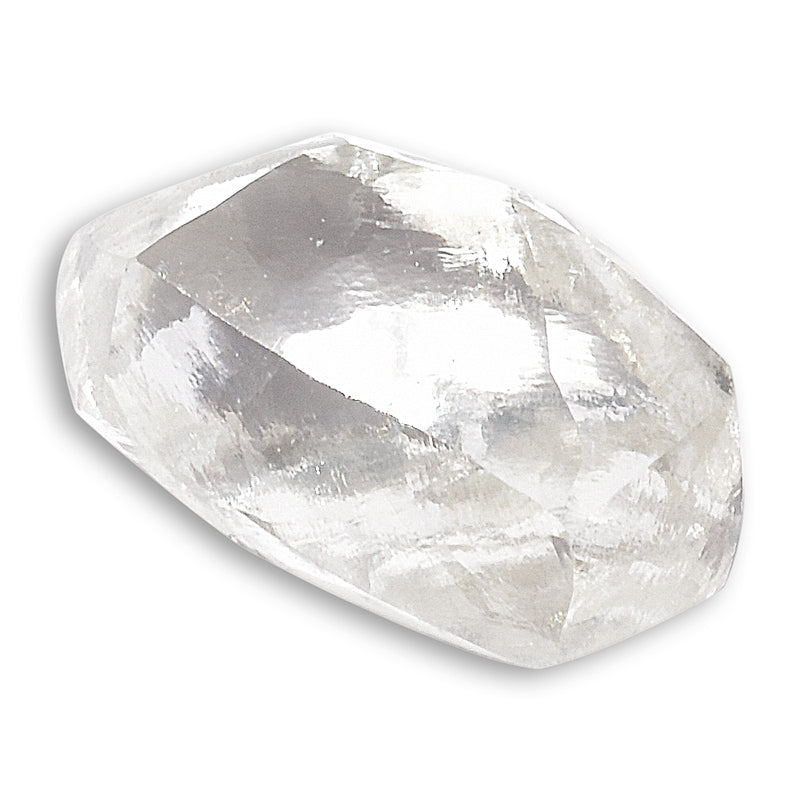 0.73 carat white WHITE rough diamond dodecahedron