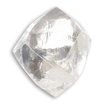 0.67 carat bright white and clear rough diamond dodecahedron