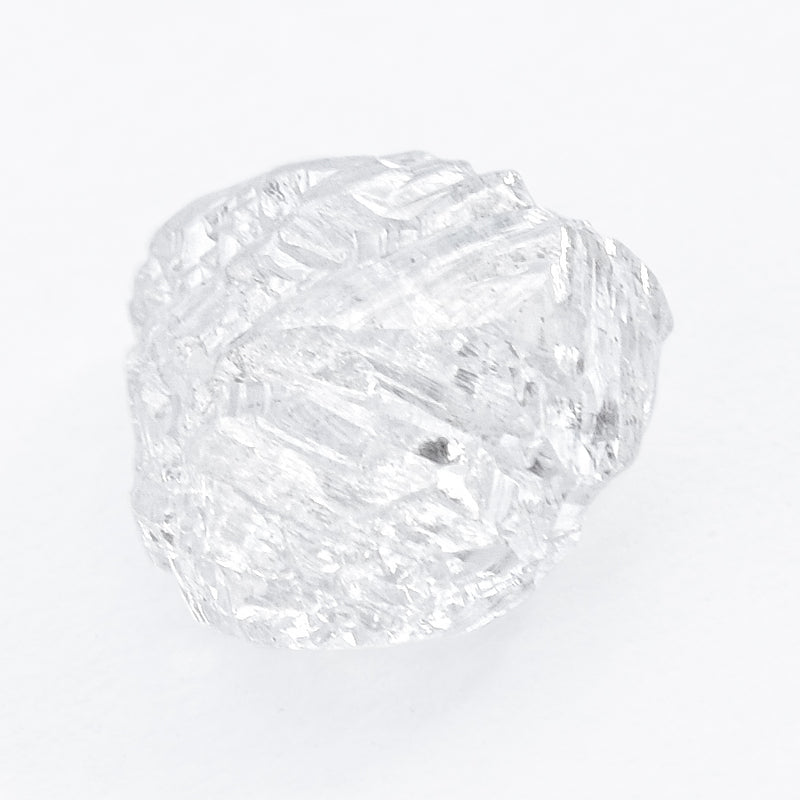 1.29 carat clear and geometrical white raw diamond maccle