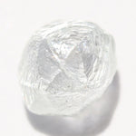 0.93 carat light green raw diamond rhombododecahedron