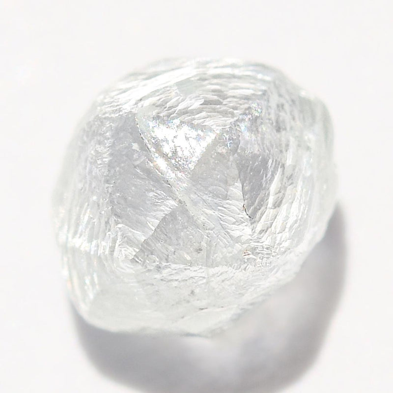 0.93 carat light green raw diamond rhombododecahedron
