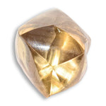 1.32 carat cognac colored rough diamond dodecahedron or maccle