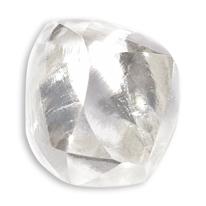 rough diamond in a rhombododecahedral shape