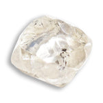 0.73 carat fancy and waterlike raw diamond dodecahedron