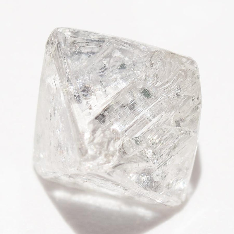 1.76 carat sharp and smooth rough diamond octahedron