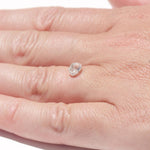 0.69 carat bright white raw diamond freeform crystal
