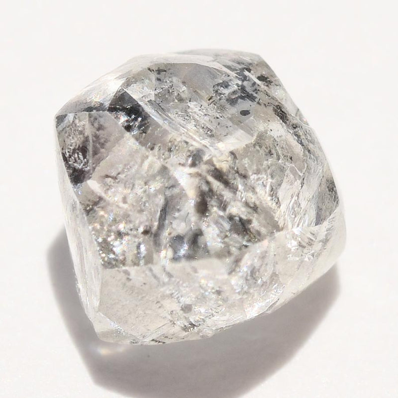 1.16 carat sparkly salt and pepper dodecahedral rough diamond