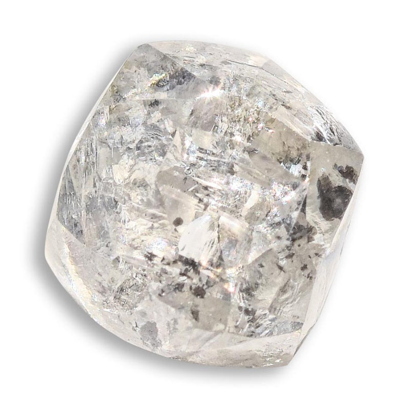 1.16 carat sparkly salt and pepper dodecahedral rough diamond