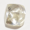 0.85 carat light yellow rough diamond dodecahedron