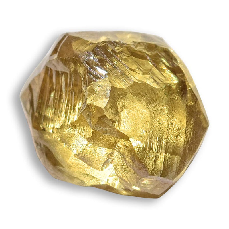 1.13 carat golden lime freeform rough diamond