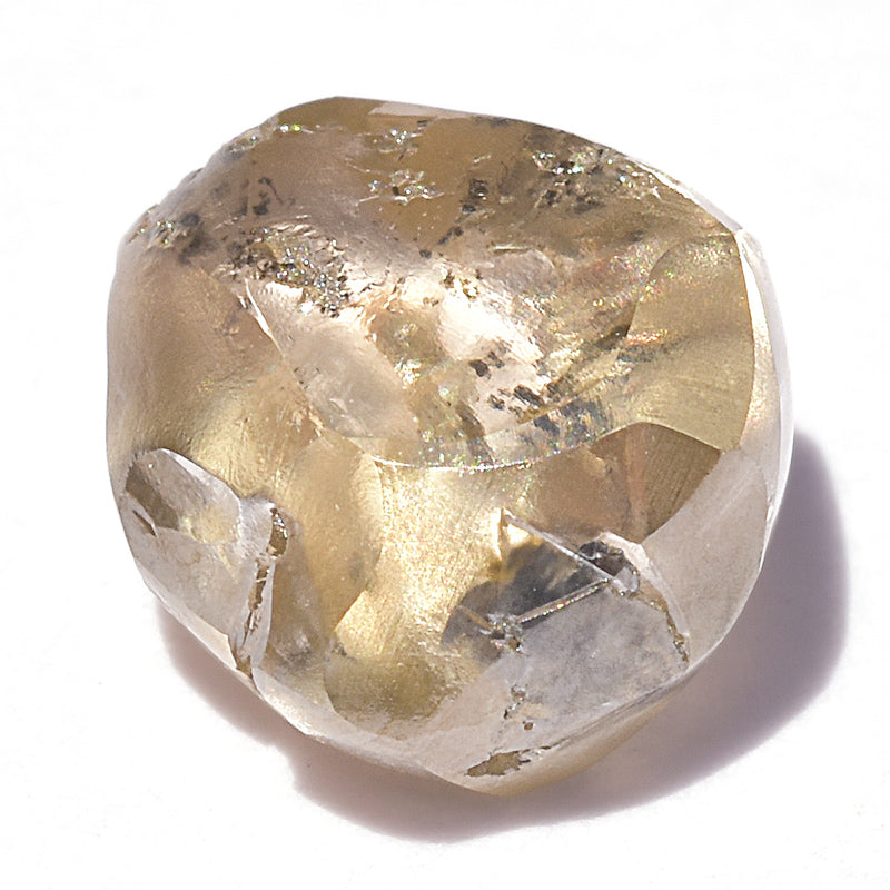 1.48 carat beautiful caramel raw diamond dodecahedron