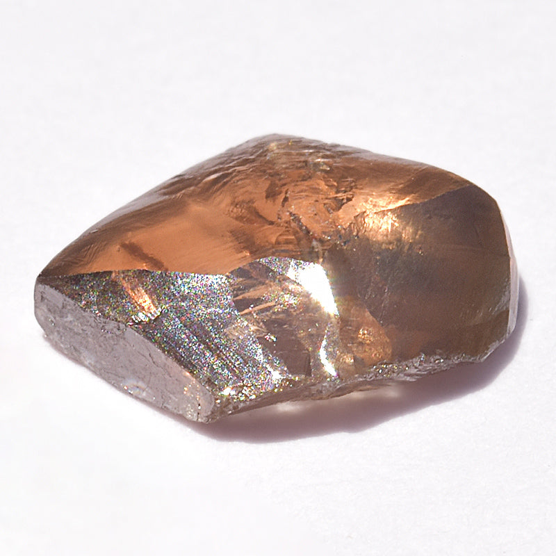 1.26 carat unique freeform chocolate colored rough diamond