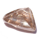 1.21 carat triangular chocolate colored rough diamond