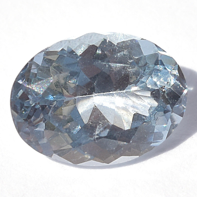 Aquamarine tanzanite in a oval cut, ethically sourced from TAWOMA, 7.2x5.3mm SKU:TZ05