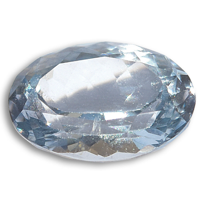 Aquamarine tanzanite in a oval cut, ethically sourced from TAWOMA, 7.2x5.3mm SKU:TZ05