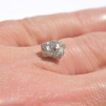 1.64 carat silver gray freeform rough diamond