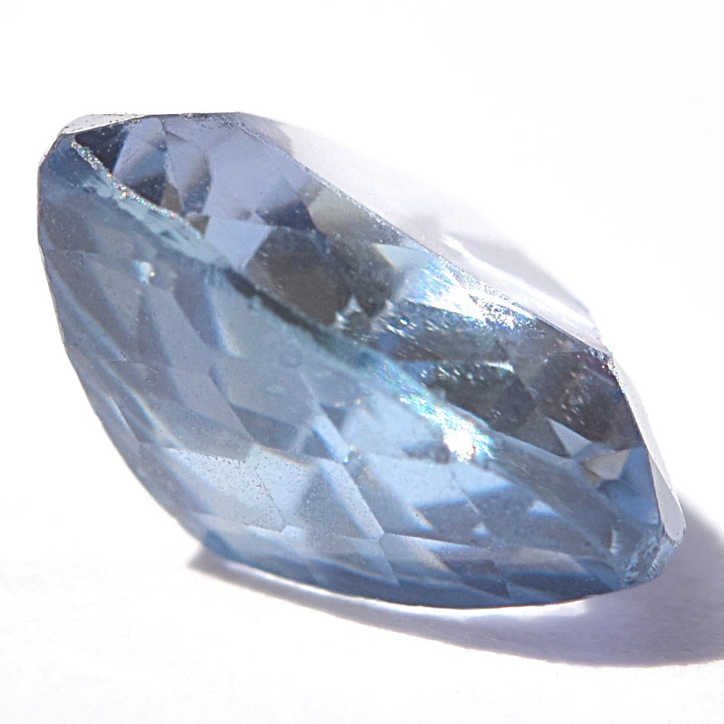 Purple-aquamarine tanzanite trilliant cut, ethically sourced from TAWOMA, 7.9x7.9mm SKU:TZ07