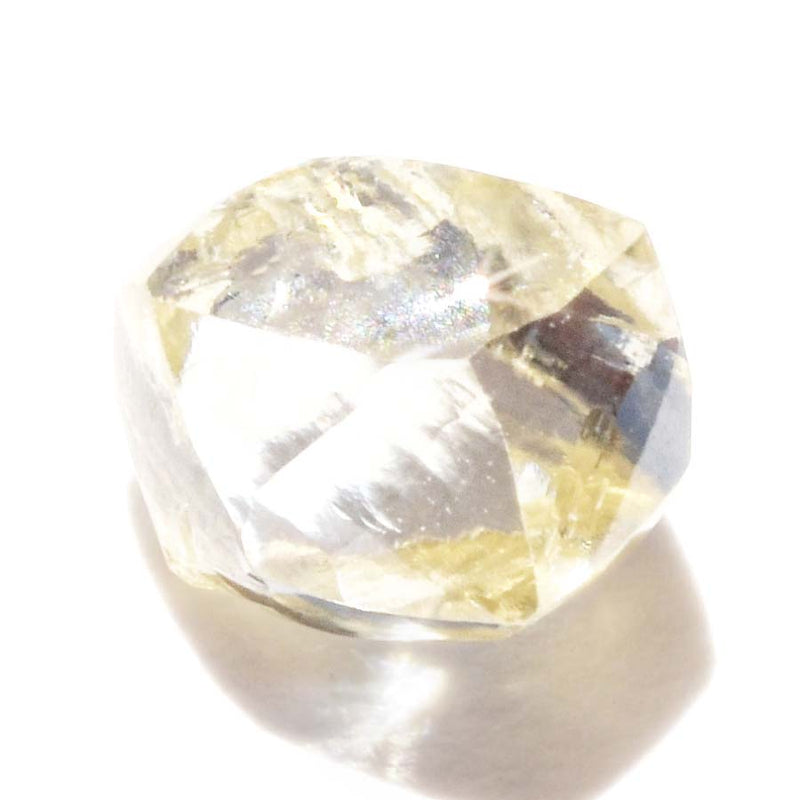 1.35 carat classic champagne-colored rough diamond dodecahedron