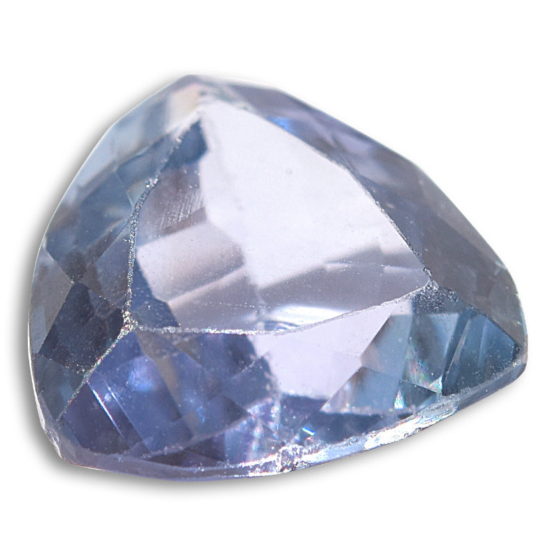 Purple-aquamarine tanzanite trilliant cut, ethically sourced from TAWOMA, 7.9x7.9mm SKU:TZ07