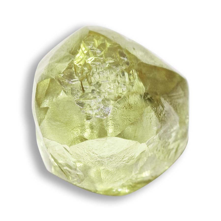 carat olive green and rounded rough diamond