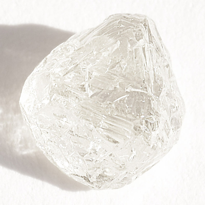 1.07 carat half octahedral raw diamond