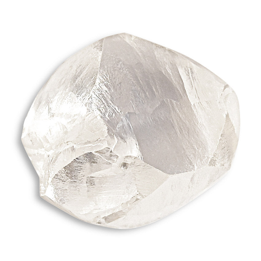 1.53 carat beautiful faint yellow octahedral raw diamond