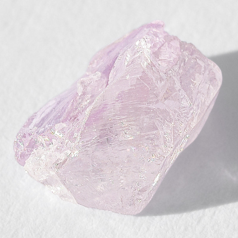 1.09 carat light purple and white raw diamond