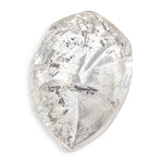 1.59 carat teardrop shaped salt and peppery raw diamond