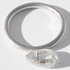 1.59 carat teardrop shaped salt and peppery raw diamond