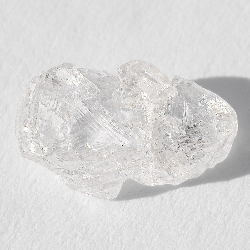 1.18 carat geometrical and bright raw diamond