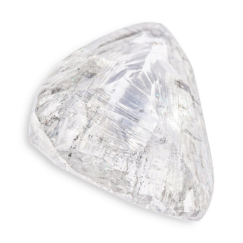 Carat Blue Light And Oblong Rough Diamond Triangular Macle