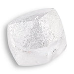 .77 carat colorless and architectural raw diamond dodecahedron