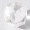 .77 carat colorless and architectural raw diamond dodecahedron