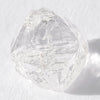 1.29 carat smooth and shiny rough diamond octahedron