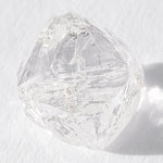 1.29 carat smooth and shiny rough diamond octahedron