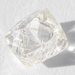 0.96 carat gemmy and waterlike raw diamond dodecahedron