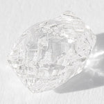 1.54 carat oblong and clear freeform raw diamond