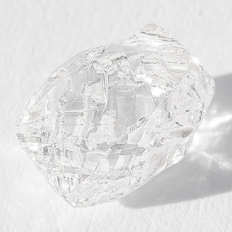 1.54 carat oblong and clear freeform raw diamond