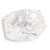 1.54 carat oblong and clear freeform raw diamond