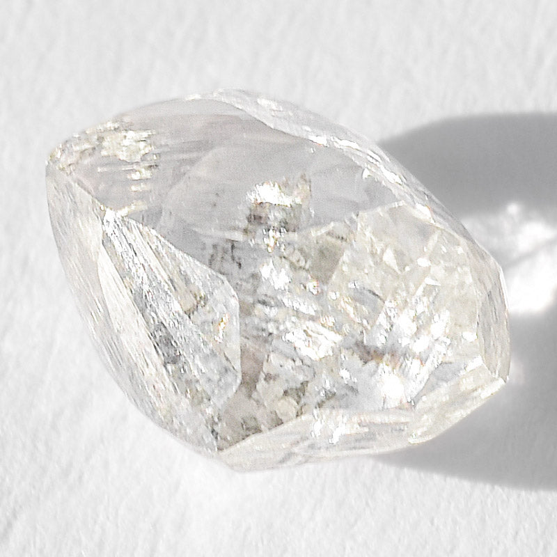 1.16 carat light and waterlike rough diamond dodecahedron